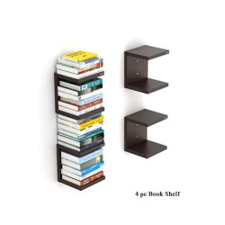 4 Wall Mount Book Shelf Rack