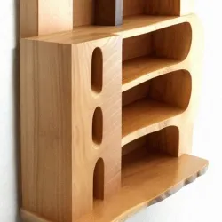 Organic Flow Wooden Shelf