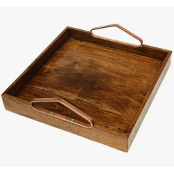 Serving Tray with Copper Handles