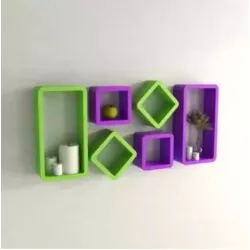 Vivid Geometric Wall Shelf