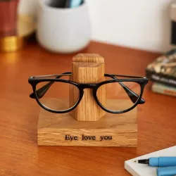 Wood Personalized Glasses Stand